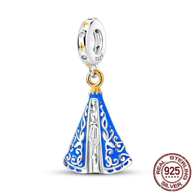 Charm Copper Rose Flower Dog Charms Bead Pendant Fit Original Bracelet Making For Woman Jewelry Fashion Diy