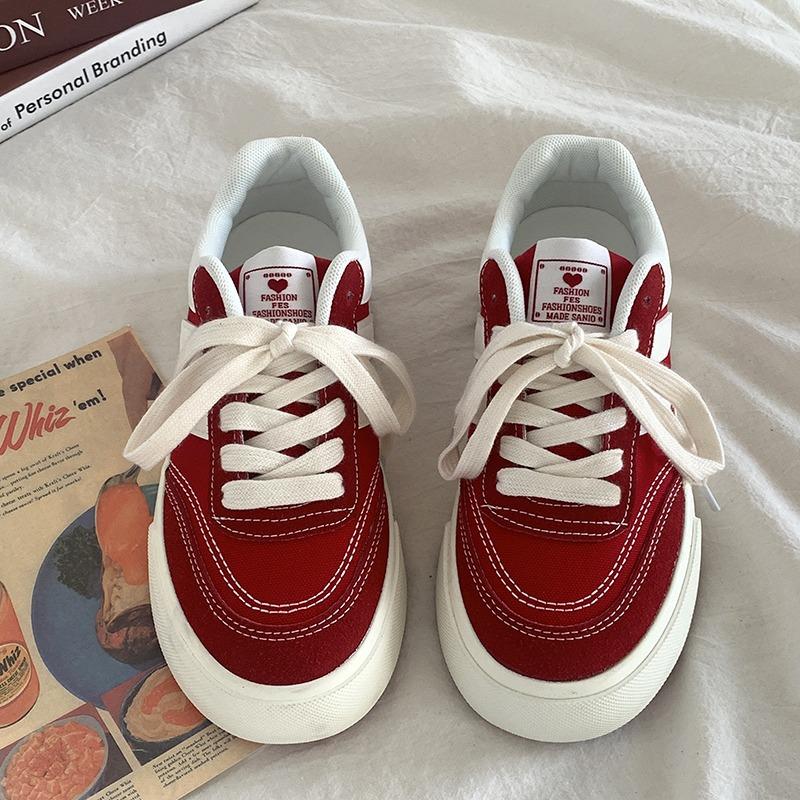 2025 Spring and Autumn New Platform Canvas Shoes Women's Niche Design Retro Hong Kong Style Board Shoes Student Casual White Shoes