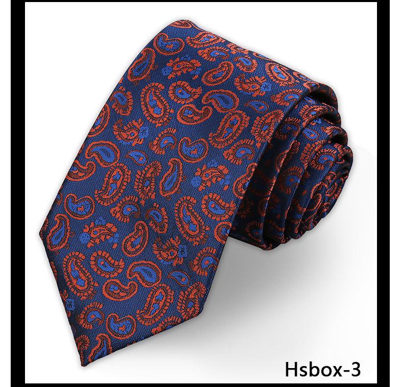 Men's High-End Floral Multi-Black Cashew Print 8cm Tie