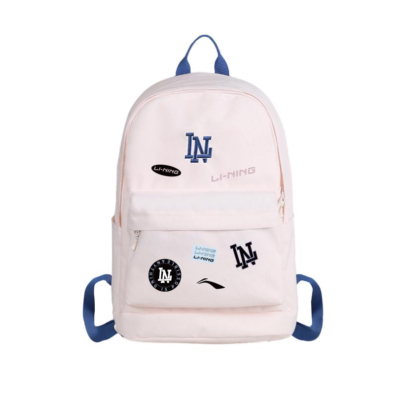 Li Ning Polyester Backpack Regular Unisex Pink & Blue YBSU177-2A6