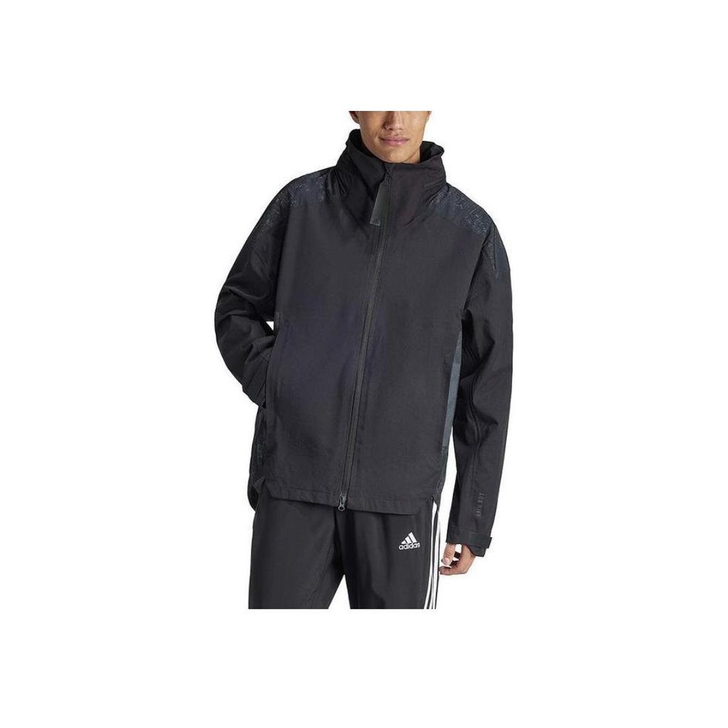 Adidas Chaqueta Hombre Deportiva Casual Tejida con Bloque de Color con Capucha y Manga Larga Negro IP5568