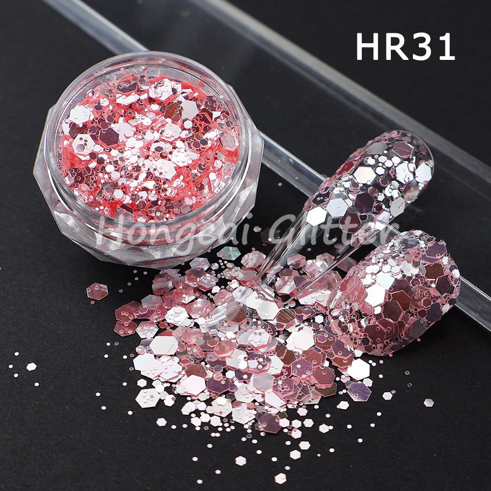 Crystal rainbow Multi-color Chunky Glitter Bulk Mix Nail Art Tumbler Crafts Glitters Christmas Decorations