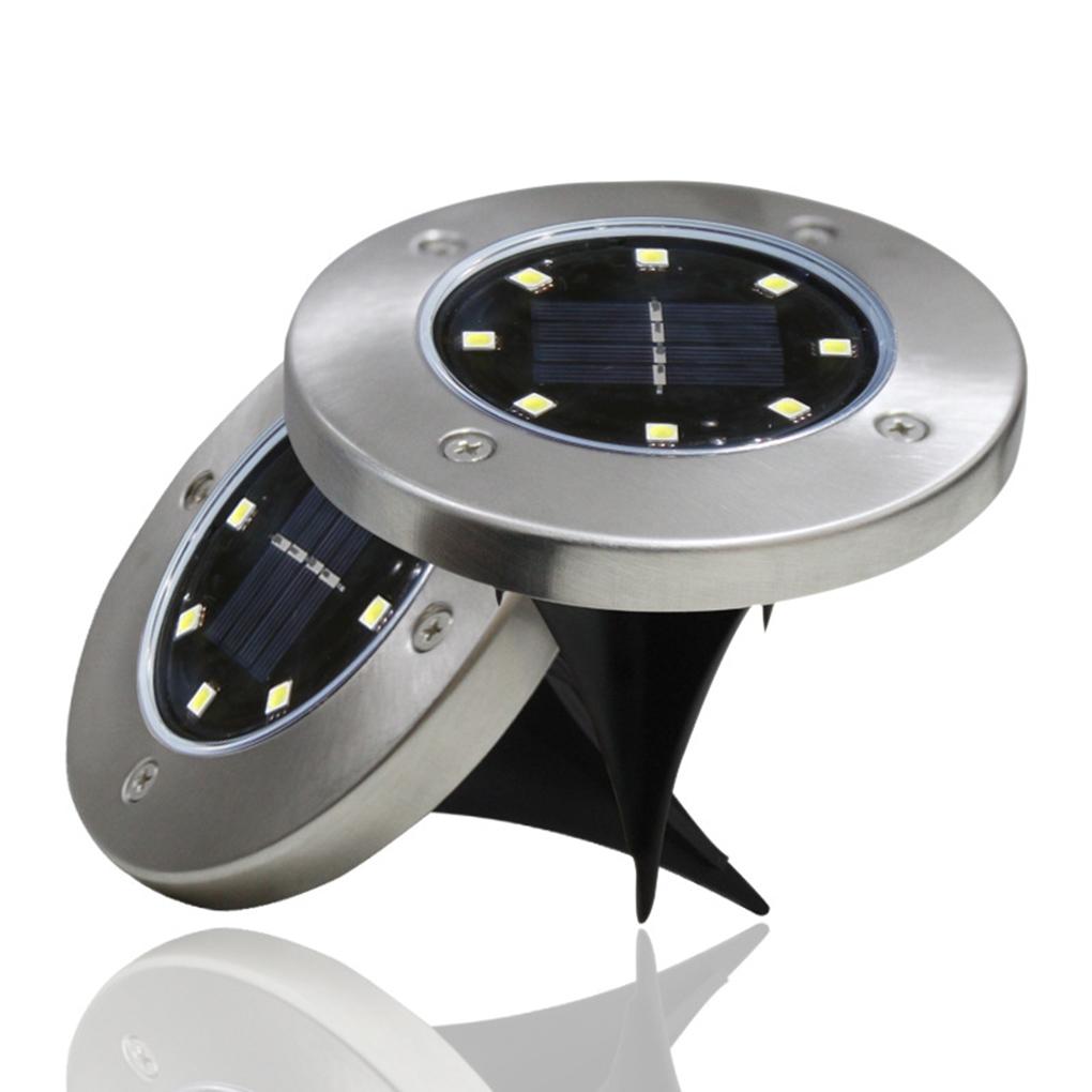 8LED Solar Power Buried Ground Light Outdoor Lawn Path Garden Yard Decking Lamp