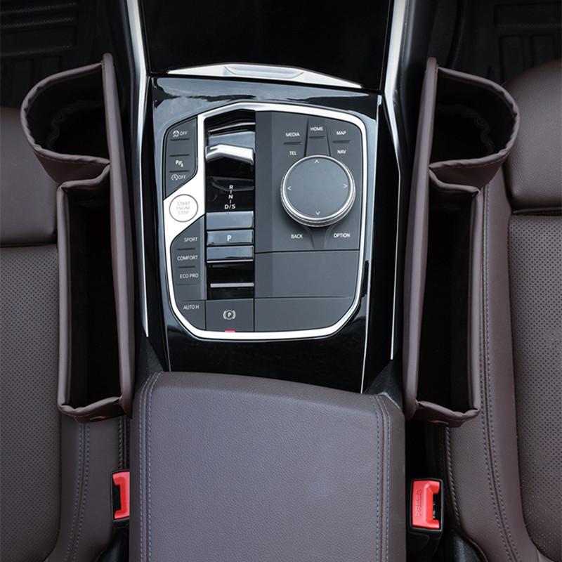 Autositz-Spalt-Organizer Multifunktionale Konsolen-Spaltfüllung Seiten-Aufbewahrungsbox mit Getränkehalter Kleinkram-Aufbewahrungstasche Zubehör