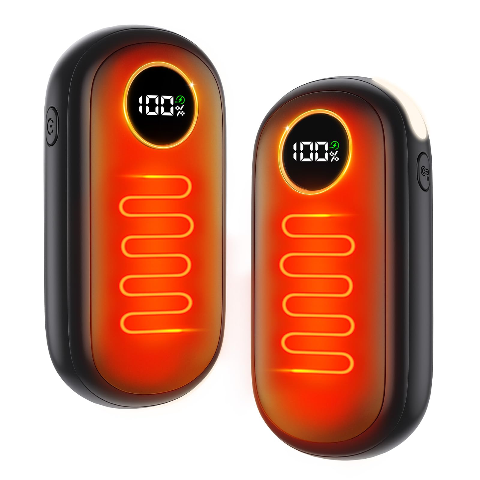 

Перезаряжаемый электронный ручной набор для нагрева до 34 часов непрерывной работы, 4 температурных режима, цифровой светодиодный дисплей, быстрое нагревание рук, рождественский, идеально подходит для зимы и и чёрный