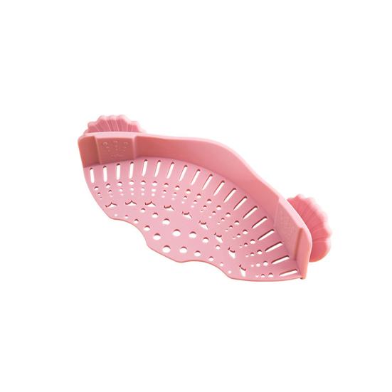 Silicone Pot Strainer Adjustable Clip On Drainer for Pots Bowls Fine Mesh Kitchen Filter Handheld Fruit Washing Tool for Pasta Veggies Noodles