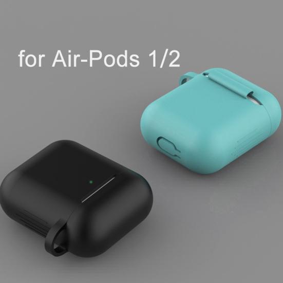 Silicone Mini Earphone Protective Case Storage Box with Lanyard for Air-Pods 1 2