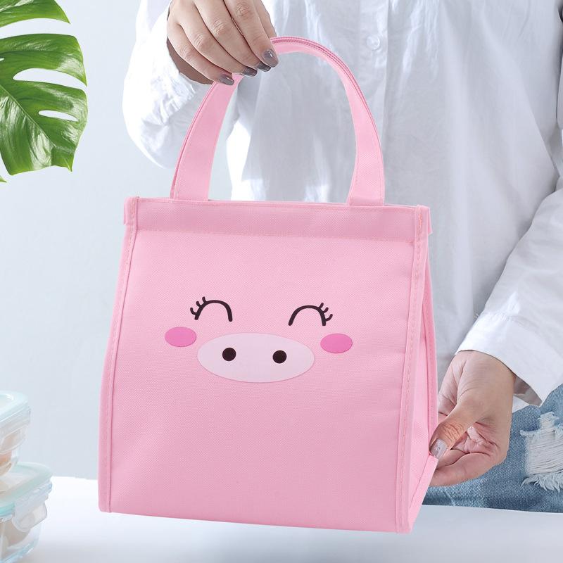 Kids Portable Warm Bag Pack Lunch Box Insulation Package Insulated Thermal Food Picnic Pouch for Boys Girls Kids Simple Handbag