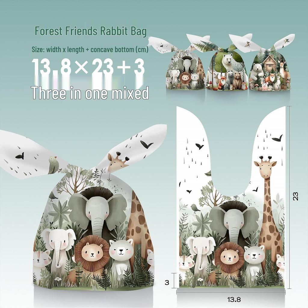 Children's Day Gift Bag: Snowflake Crisps, Snacks, Biscuits, Candy Rabbit Ear Packaging