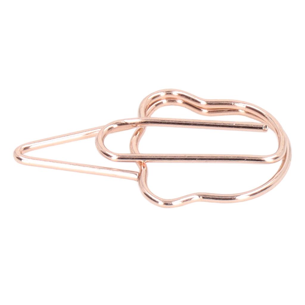 100Pcs Funny Planner Clips Innovative Color Lasting Anti Rust Electroplating Process Gold Paper Clip