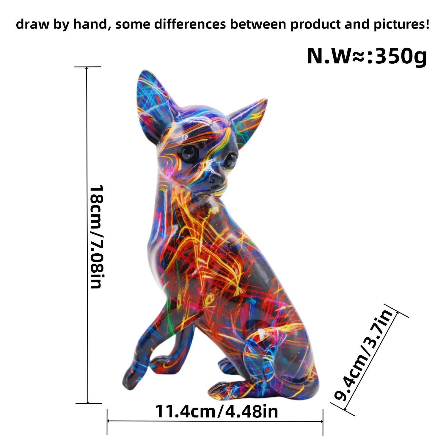 

Colorful Home Decorations Living Room Entrance Dog Ornaments Desktop Resin Crafts Home Decoration Accessories Home Decor