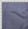oneOone Georgette Viscose Dark Blue Fabric Block Quilting Supplies Print Sewing Fabric By The Yard 42 Inch