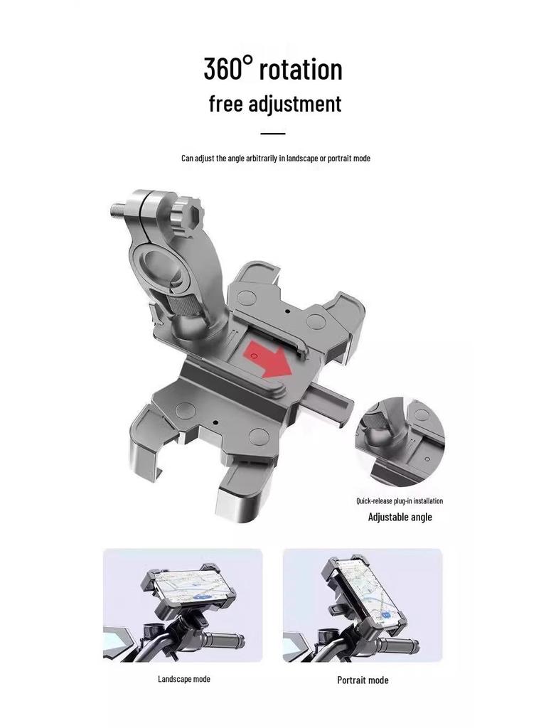 Electric Vehicle & Bike Phone Holder for Delivery Riders - Secure Mount for Navigation