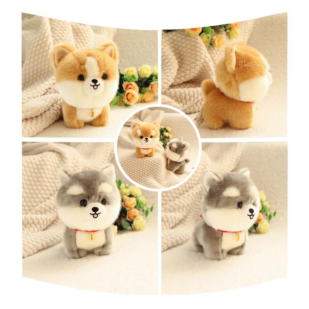 Regalo di Compleanno Bambola Cucciolo Carino Peluche Bambola Husky Bambola Corgi Bambola Animale di Simulazione Peluche Giocattolo per Bambini Regalo