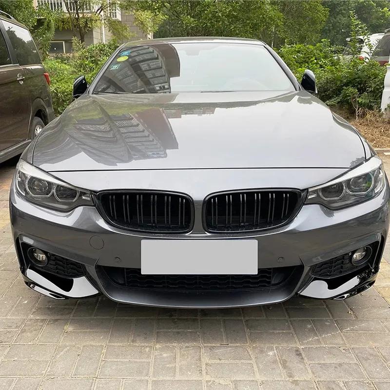 Front Bumper Protector Lip Spoiler Splitters For BMW F32 F33 F36 4 Series 2014- M-Sport M-Tech (M Sport Models Only)