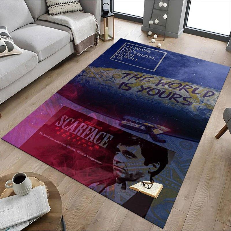 1pc Scarface Office Carpet Chair Mats Soft, Comfortable, All Season,Perfect for Home, Bedroom, or Office Decor, Perfect Gift for