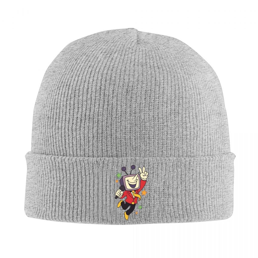 Deltarune Tenna TV Time Warm Knitted Cap Fashion Bonnet Hat Autumn Winter Outdoor Beanies Hats for Unisex Adult