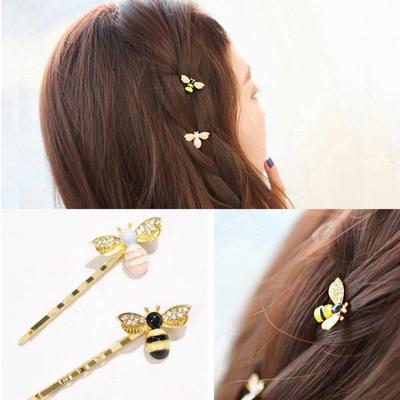 Small Bees Diamond Set Hair Clips for Girls Women Heart Seaside Clip All Matching Simple Hair Clip Hair Styling Accessories 2024