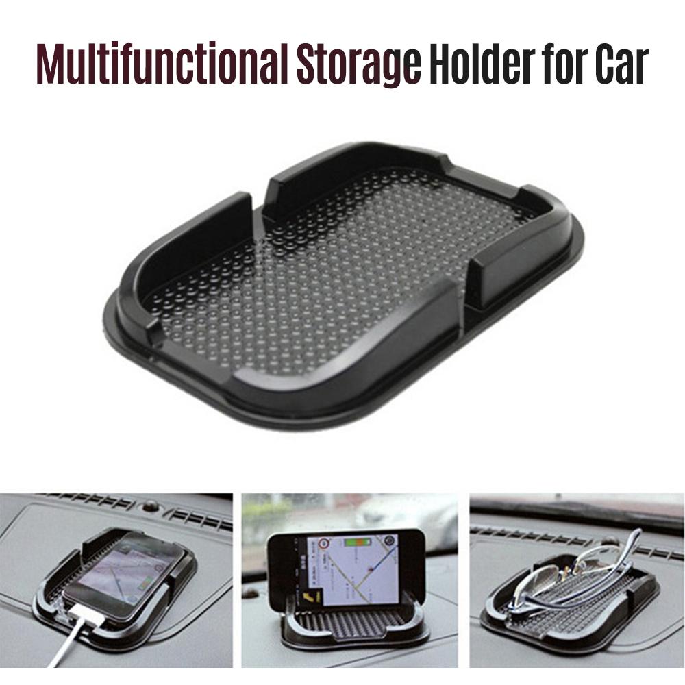 Car Phone Holder Silione Anti-skid Multifunction Phone Stand Mat for Dashboard Multi-purpose Car Storage Holder for Smartphones GPS Devices Glasses Li