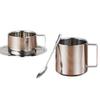 Shangqi 304 Stainless Steel Double-Wall Insulated Cups, 200ml, Set of 2