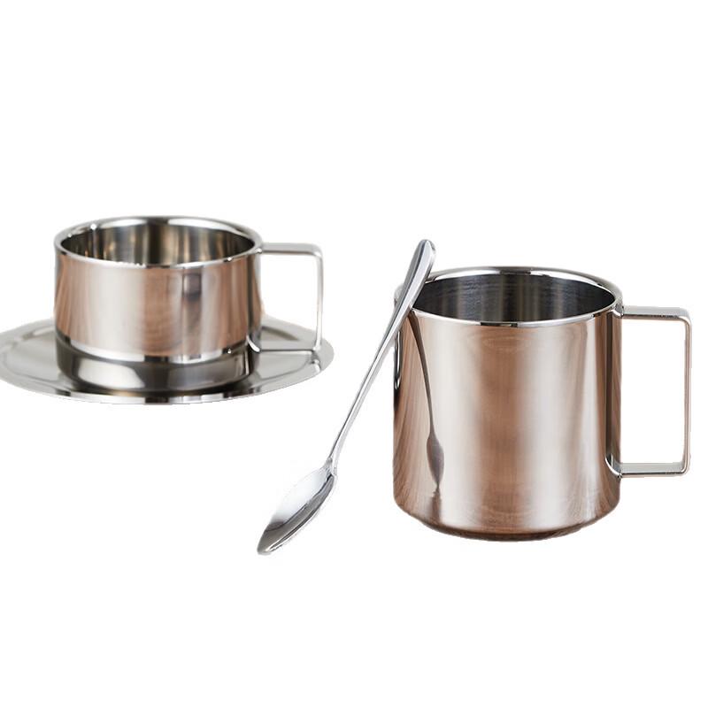 Shangqi 304 Stainless Steel Double-Wall Insulated Cups, 200ml, Set of 2