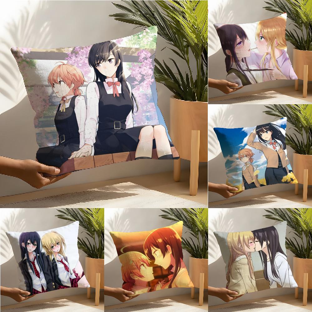 Yuri Anime Bloom Into You Kissenbezug Heim Wohnzimmer Dekoration Leinen Kissenbezüge Kissenhülle