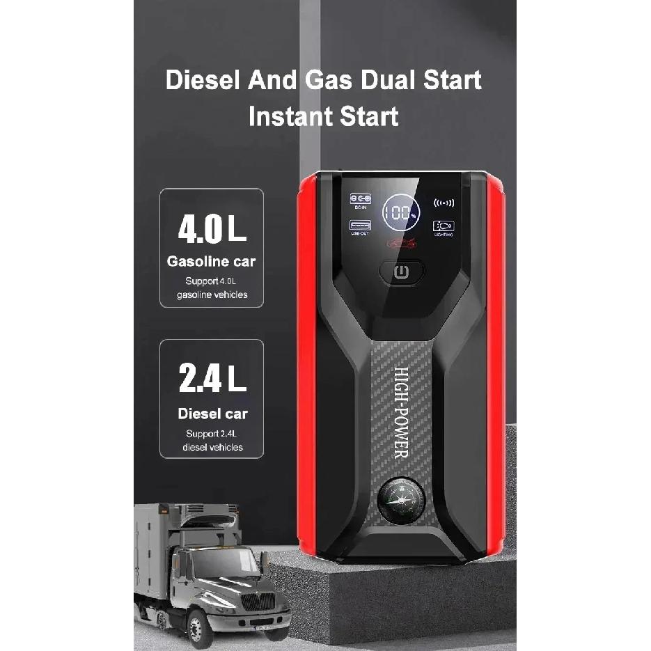 12v Portable Car Jump Starter 28000mAh Automotive Battery Charger Power Bank Booster For Car Starting