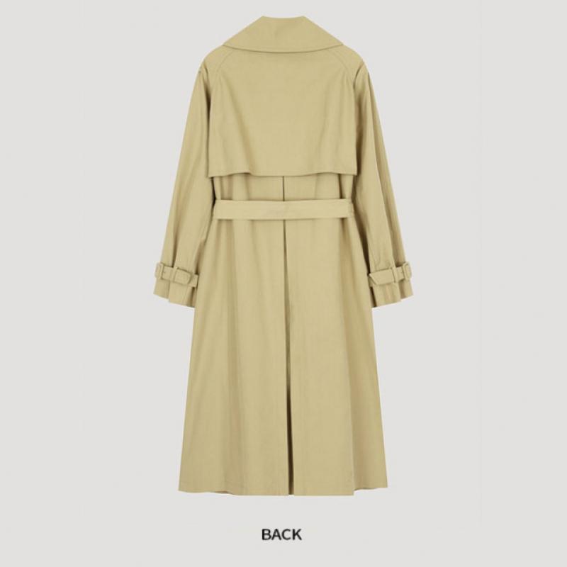  She S miSS  Gun Flap Belted Double Trench Coat Swwbyo32030