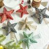 1PC Glittered Tree Topper Diamond Dust Star Decor Foam Christmas Star Holiday Tree Topper