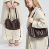 Top Layer Cowhide Large Capacity Underarm Bag for Women 2025 New Lazy Style Genuine Leather Tote Bag Fashion Simple Shoulder Bag