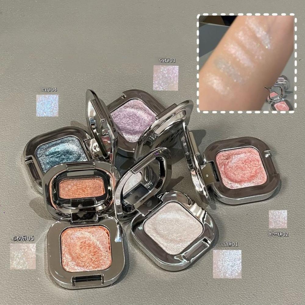1PC Square Broken Diamond Single Makeup High-gloss Powder Pearlescent Flash Eyeshadow Polarized Light Brightening Makeup