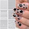 6Pcs Waterproof Laser Star Nail Stickers Gold Silver Color Nail Art Stickers Nail Salon