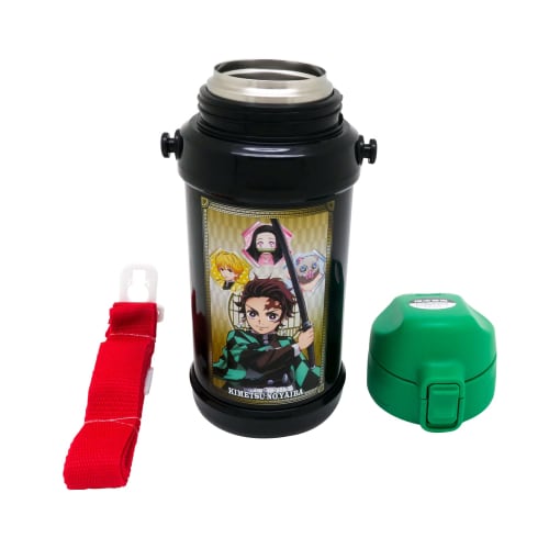 OSK Mug Bottle, Direct Stainless Steel Bottle, Demon Slayer: Kimetsu No Yaiba, 600ml, Insulated, Gift Boxed, SBR-600D, Green/Black