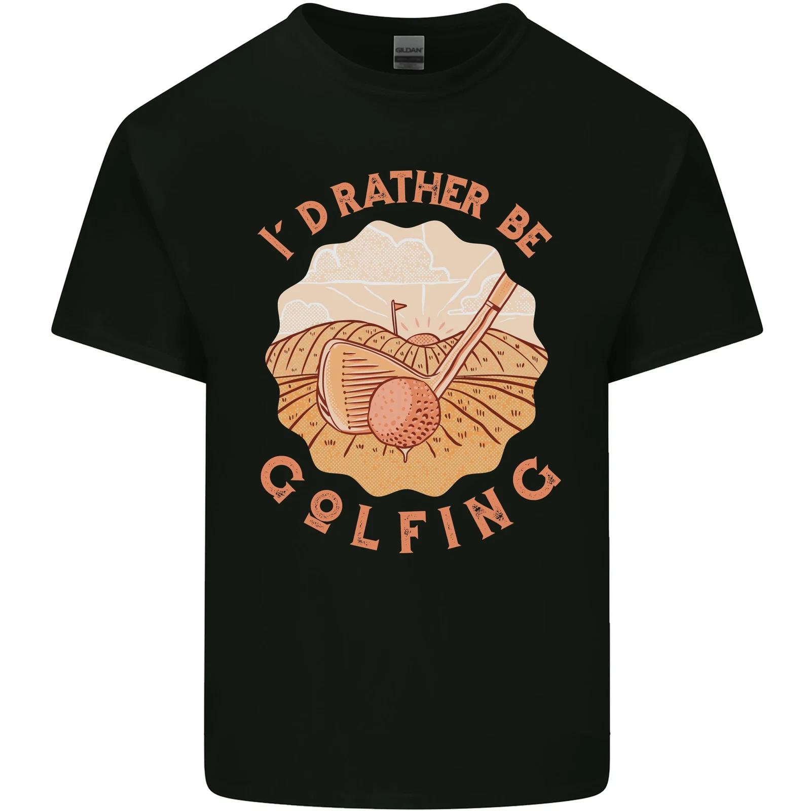 

Id Rather Be Golfing Funny Golf Golfer Mens Cotton T-Shirt Tee Top XL