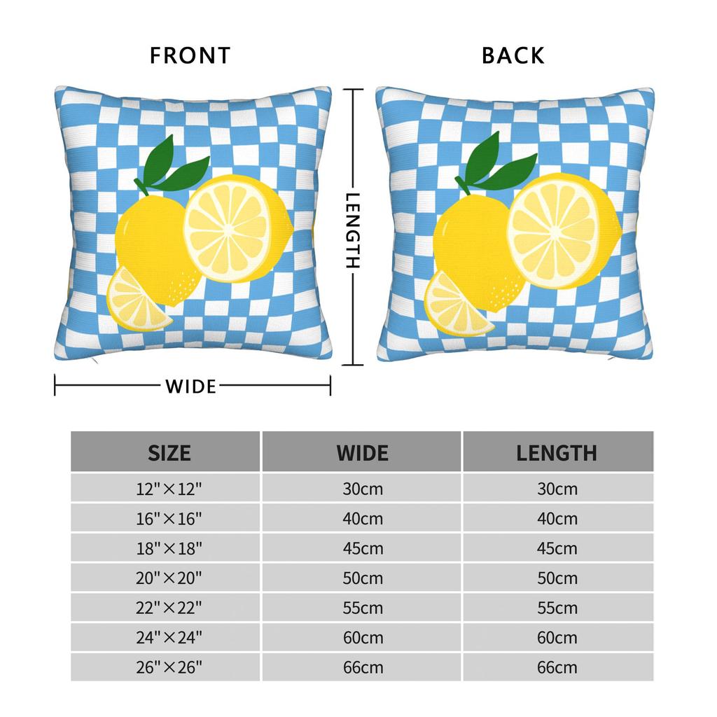 Fruit Lemon Pillow Cover Vintage Pillow Case For Couch Sofa Bedroom Comfy Cushion Cover Birthday Gift