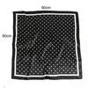 90X90CM Square Scarf Dot Printed Imitation Silk Scarfs New Femme Turban  Bag Accessories
