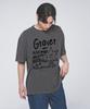 GRAVER [Unisex] Star Dance Pigment Short Sleeve T-Shirt_Black Charcoal