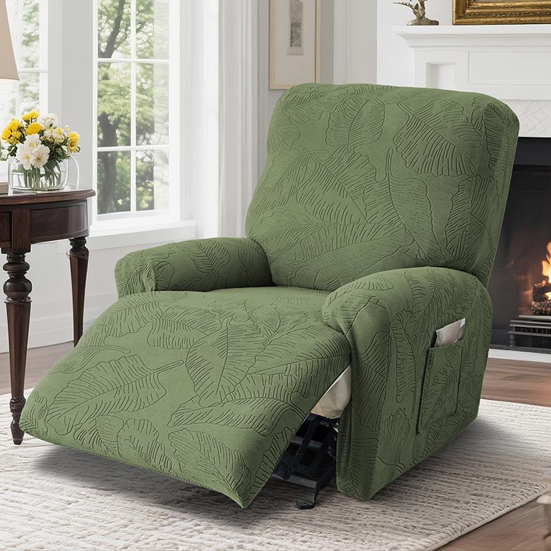 1/3 Seater Jacquard Recliner Sofa Cover Solid Color Relax Armchair Covers Stretch Single Couch Slipcover For Living Room Bedroom