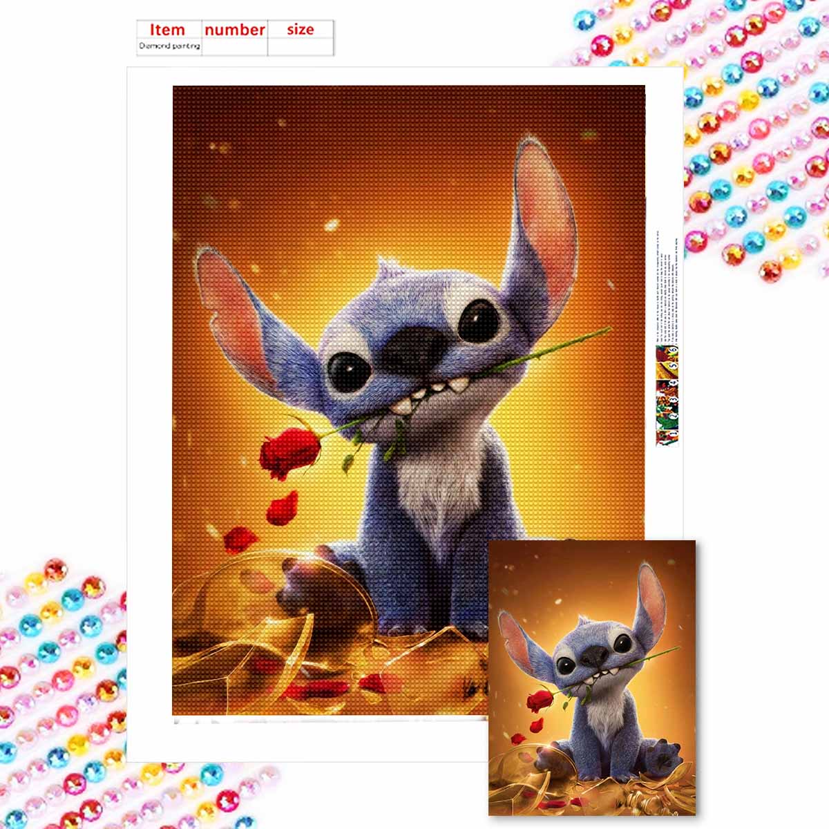 

Набор для алмазной вышивки своими руками Стич Вышивка крестом Мозаичное искусство Алмазная живопись Полный круг Алмаз Домашнее украшение Round 20x30cm