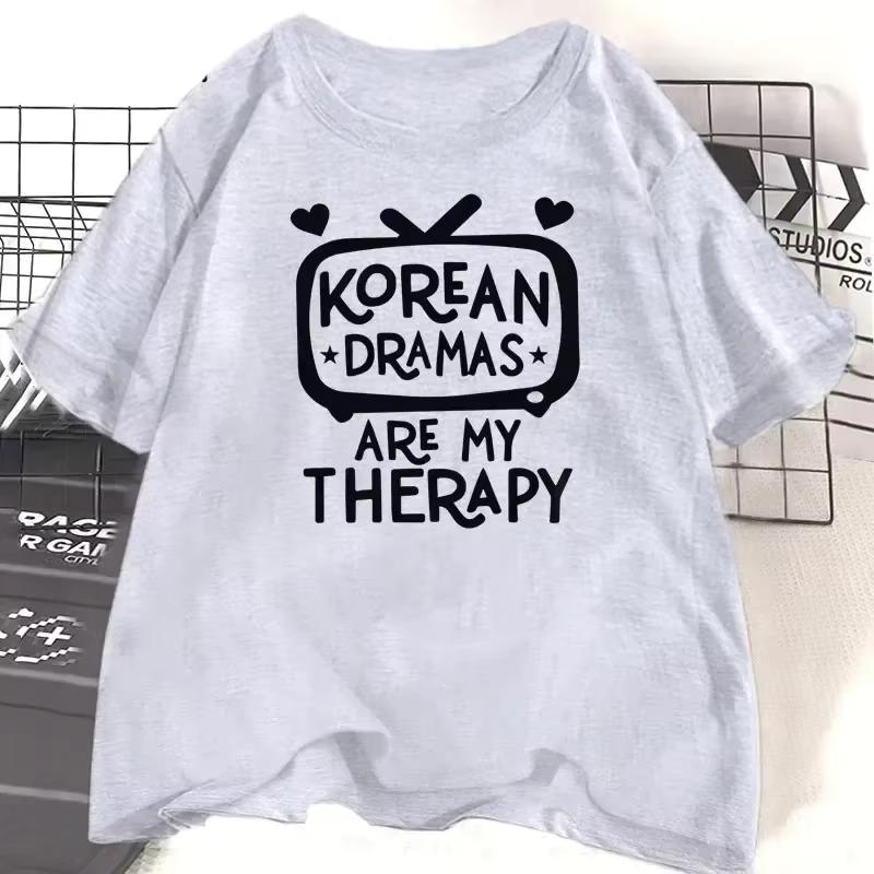 K-Drama T-shirt Women's Korean Drama T-shirt Short Sleeve T-shirt Women's Street Casual Women's T-shirt