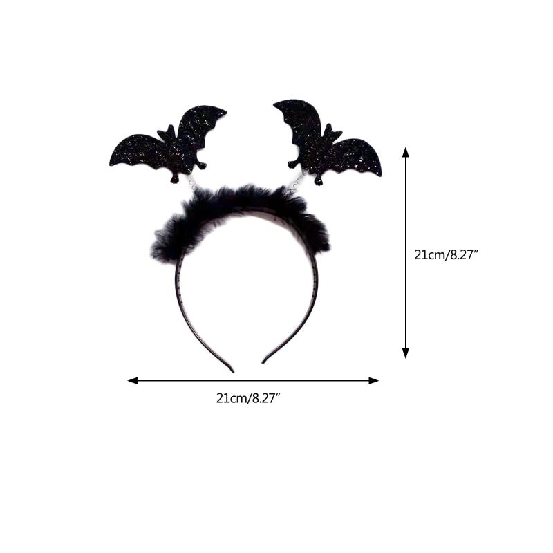 Cartoon Headband Bat Wings/Spider Shape Hair Hoop Rave Party Headpiece Hair Band Party Cosplay Costume Props Unisex