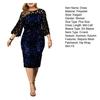 O-Neck 45720 Sleeve Waist Tight Hip Wrap Bodycon Dress Sequins See-Through Mesh