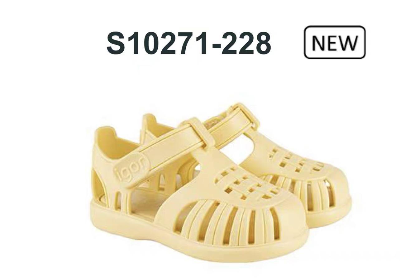 

Summer New Igor Men s and Women s Solid Color Casual Baotou Roman Sandals Velcro Beach Children s Shoes 22 13.5cm
