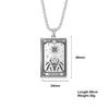 Dawapara Skeleton Tarot Necklace Amulet Marigold Tarot Card Major Arcana Necklaces Halloween Gift Stainless Steel Jewelry