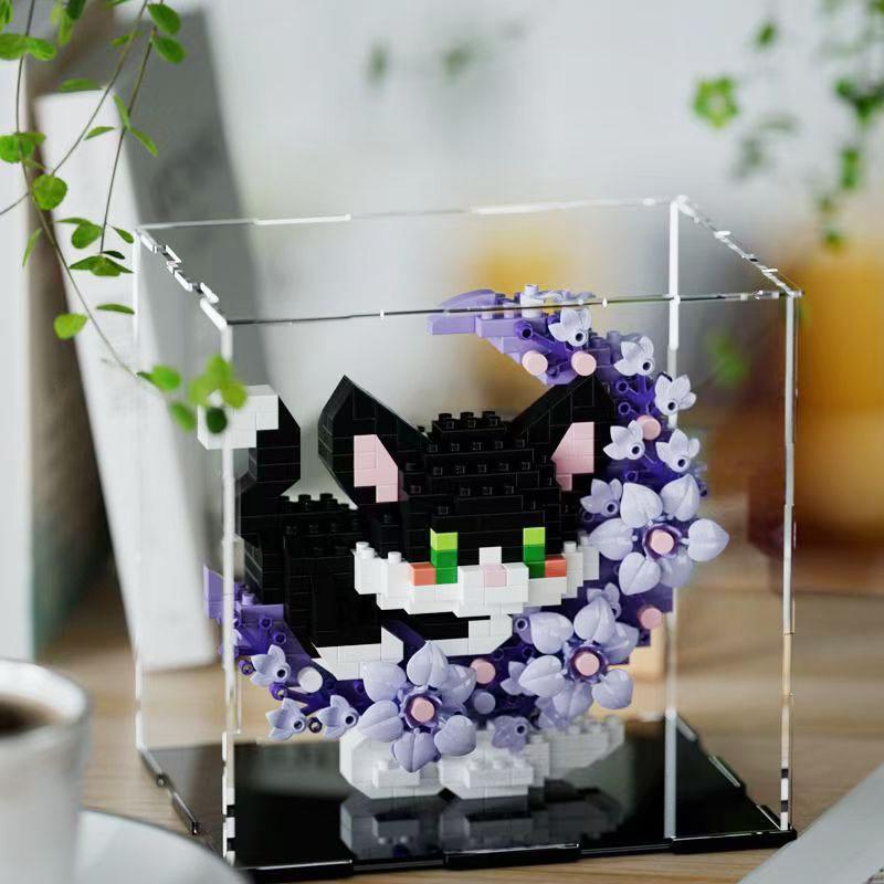Compatible Leji Building Blocks: Pompompurin, Kuku Mi Flower Moon Cartoon Doll Ornaments