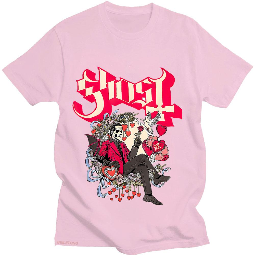 Retro New Ghost Band T Shirt Summer O-neck Cartoon Tee-shirt Funko Pop Fashion Aesthetic Tshirt Ropa Hombre O-neck Clothing