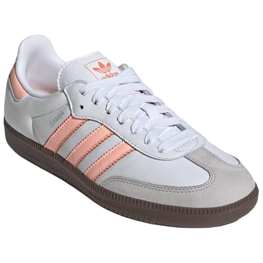 Adidas  Samba OG White Clear Orange Gum Women Sneakers Footwear-White Semi-Coral JH5687