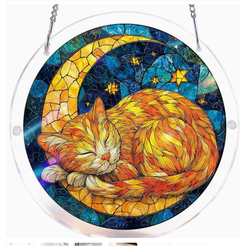 Acrylic Puzzle Sun Catcher Window Hanging Ornament - Home Decor