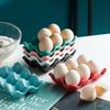 Creative Japanese-Style Ceramic Egg Grid High-Value Household Kitchen Egg Storage Box Cute Six-Grid Egg Tray Egg Rack