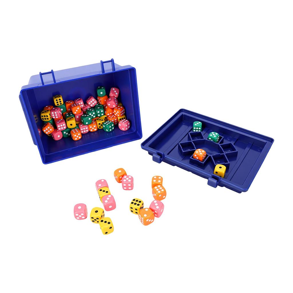 Plastic Dice Game, Party Dice Set for 2-4 Players with Quick 5-10 Minute Turns for Family Game Nights on the Go